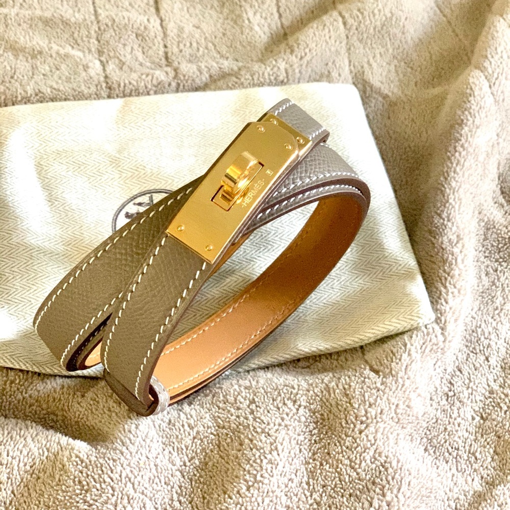 Hermes belt kelly etoupe epsom gold hardware
